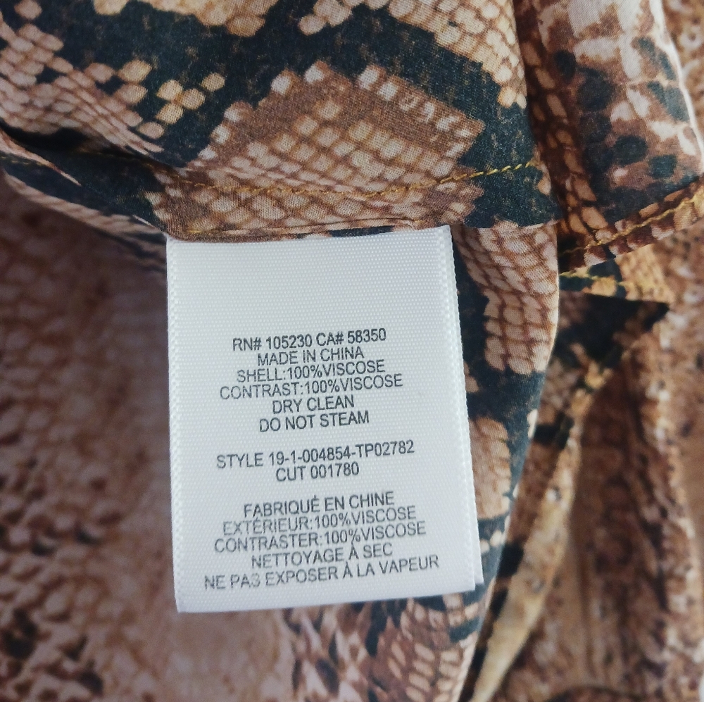 JOIE Python Print Button-Down Blouse - Picture 8 of 8
